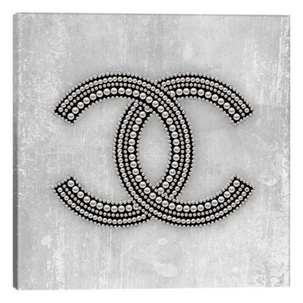Martina Pavlova Chanel Logo Wrapped Canvas Wall Art